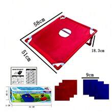 This Set Includes 6 Beanbags, A Red Or Blue Corn Hole Game Board, And A Gift Box. Random One,It's Suitable For Outdoor Parties, Backyard Camping, Indoor Gatherings, Or Beach Patio Entertainment. An Ideal Choice For Holiday Gifts And Party Supplies - 彩色 - 查看 12