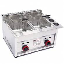 ZHFEISY 12L Commercial Countertop Deep Gas Fryer Stainless Steel Outdoor Cooker 6L Basket *2 Chicken Chips Fryer For French Fries Home Kitchen Restaurant - default - View 5