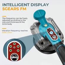 JSD-HOPE 21V Cordless Lithium Tile Vibrator, 2.0Ah Large Capacity Battery, 2 Color Options, 6 Variable Speeds, Strong Suction Power, 5000RPM High-Frequency Vibration. Ideal For Tile Laying, Home Renovation & DIY Flooring Projects - US A Type Plug(110-127V) - View 5