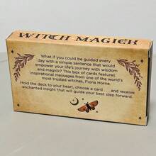 1 Pack Witch Magic Oracle Cards, 40 Charming Mini Cards (4.06x2.36 Inches), Double-Sided Guidance And Motivation Cards, Suitable For Spiritual Growth And Personal Development, Witchcraft, Mysterious Card Design, Suitable For Halloween, Oracle Cards - Multicolor - View 2