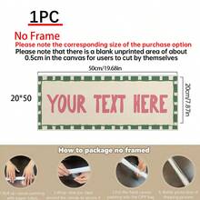 1pc Custom Text Hallway Customized Wall Art, Personalized Panoramic Custom Poster, Posters For Room, Customizable Things, Customize Your Text And Colors, Home Decor, Room Decor Aesthetic, A Gift For A Friend, Family, Optional Frame. - Multicolor - View 13