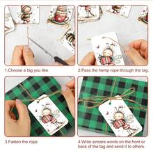 50pcs Cute Insect Theme Gift Tags With Jute Rope, Cartoon Bee And Snail Design Hang Tags, Suitable For Gift Packaging And Party Favors, Perfect For Birthday, Wedding, Bridal Shower And Party Decoration - Multicolor - View 6