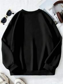 2pcs/Set Boys Robot Soccer Print Crew Neck Sweatshirt & Pants Set, Autumn/Winter Fashion Comfortable New Style - Black - View 5