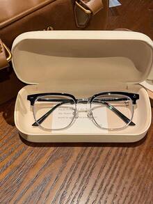 "Master"Series  Elegant Half Rim Metal Frame Eyeglasses, Lightweight Fashion Clear Lens Glasses Gift For  Mom,Daughter,Wife,Friends - 金色 - 查看 3