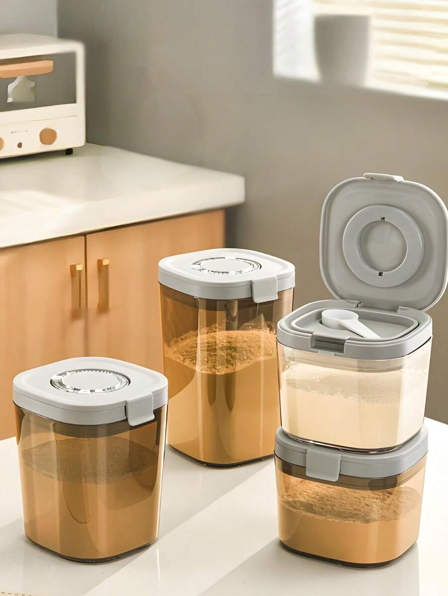 1 Piece / Food Storage Box / Multi-Functional Airtight Container / Suitable For Storing Grains / Kitchen Fruits And Spices / With Date Setting Function / Not Recommended For Outdoor Travel Due To Its Large Capacity
