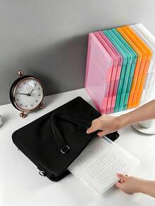 Minimalist Desktop File Organizer Transparent Plastic Bill Organizer Box Desktop Paper Document Storage Box Plastic Document Storage Box School/Home Exam Paper Organizer Box Room Decor Dorm Essentials College Back To School Season - Multicolor - View 5