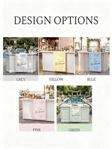 Personalized Linen Striped Bar Or Event Sign, Wedding Welcome Banner, Fabric Bar Menu Banner, Linen Cotton, Personalized Name & Date Sign - Multicolor - View 7