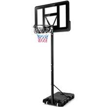 Black Adjustable Portable Basketball Hoop Stand With Shatterproof Backboard Wheels And Height Adjustable System For Outdoor Indoor Play - 1 - View 6