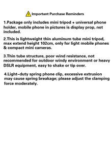 Tripod Kamera Ponsel Aluminium Portabel, Tinggi Maksimum 102cm, Kepala Pan Tilt 3 Arah yang Dapat Diatur, Tripod Ringan yang Dapat Dilipat untuk Vlog dan Live Streaming, Cocok untuk Smartphone & Kamera Kompak, Tidak Cocok untuk DSLR Berat, Ponsel Tidak Termasuk - Hitam - View 12