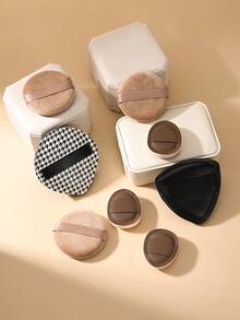 8pcs Makeup Puff Set, Fluffy Powder Puff, Thumb Puff, Leather Cushion Puff, Dry & Wet Dual Use, Full Set Of Makeup Tools Suitable For Home Use Or Makeup Artists - Multicolor - View 5
