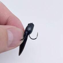 10/20pcs Boxed Bionic Tadpole Lures, Floating Soft Bait With Reinforced Single Hook Design, Highly Realistic And Durable, With Barbed Hook, Suitable For Stream Freshwater And Saltwater Fly Fishing, Ideal For Carp, Catfish, Bass - Black - View 5