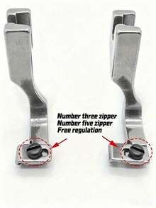 Durable T69 Model Adjustable Invisible Zipper Presser Foot With Groove, Single-Sided Zipper Presser Foot, Suitable For Sewing Machines, Knitting And Handicrafts, Industrial And Household Use, Silver Presser Foot - Practical - View 4