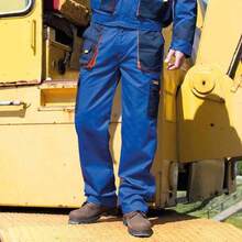 Result Unisex Work-Guard Lite Workwear Trousers (Breathable And Windproof) - Royal / Navy / Orange - View 2