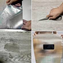 1 Roll Vintage 3D Wood Grain Self-Adhesive Floor Sticker, Wallpaper, Thickened, Wear-Resistant Washable Self-Adhesive Vinyl Floor Sticker, DIY Decorative Floor Sticker, Suitable For Living Room, Bedroom, Kitchen, Bathroom, Toilet, Etc. - Multicolor - View 6