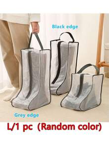 3/2/1pc Boot Storage Bags, Long & Short Boot Storage Shoe Bags, New Fashion Transparent Shoe & Boot Dust Covers, Women's High-Top & Ankle Boot Specialized Boot Bags, Zipper & Handle Boot Covers,Shoe Protection,Suitable For Flats, Ankle Boots & High. - Clear - View 22
