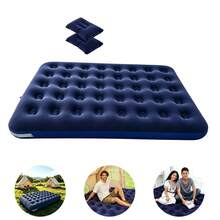 Luxury Double Air Mattress With Built-In Pump, Thick PVC Camping Mat. Includes Two Inflatable Pillows For Extra Comfort. - A - View 6