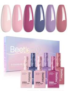 Set Kutek Gel Beetles Macaron Color 15ML 6 Warna, Botol Berwarna-warni, Mudah Dihapus, Cocok untuk Manikur dengan Lampu UV/LED - MultiWarna - View 12