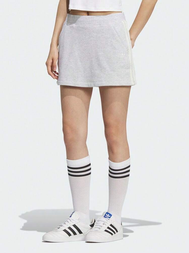 Adidas Originals 女款 W SKIRT 針織迷你裙 KG8476 - 灰色 - 查看 1