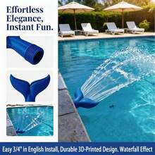 Walschwanz-Poolbrunnen, eleganter fächerförmiger Wassersprühstrahl, schnelle Kühlung, geeignet für Pool, Terrasse, Teich, Garten-Wasserspiel, Party-Pool-Dekoration, modische Wasserspiel-Anzeige, unverzichtbar für Sommer-Poolparty-Atmosphäre - Fischschwanz-Düse - Übersicht 4