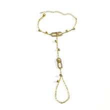 1件歐美風幾何鏤空連體腳鍊手鍊，時尚沙灘女款腳鍊飾品 - 彩色 - 查看 3