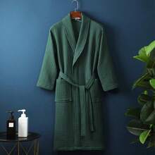 Haus Hana Jubah Mandi Waffle, Menyerap Keringat, Cepat Kering, Unisex, Cocok untuk Musim Semi/Panas, Homestay, Hotel, SPA, Potongan Longgar, Berbagai Warna, Desain Minimalis, Perlengkapan Kamar Mandi & Rumah, Kembali ke Sekolah - MultiWarna - View 7
