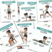 Beginner Easy Workout Cards - Easy-To-Follow Exercise Cards, Low-Intensity Workout | Easy Fitness Flashcards Beginner Fat Loss Strength Training Reference Cards, Full Body Muscle Group Exercise Illustrated, Suitable For Inexperienced Beginners - 31 Sports Flashcards 2 - View 2