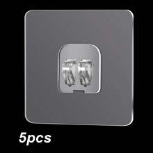 5 buah/set Bening Kait Dinding, Sederhana PMMA Punch-free Wall Mounted Holder Untuk Rumah Tangga - Clear - View 9