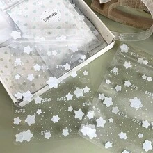 30pcs Party Gift Self-Sealing Bags, Holiday Gift Self-Sealing Bags, Blue Star Pattern Gift Bags, Transparent Self-Sealing Gift Bags, High-End Gift Self-Sealing Packaging Bags, Suitable For Women's Small Gift Packaging Bags, Holiday, Party, Birthday Gift Packaging Bags, As Well As Daily Storage Bags And Plastic Self-Sealing Bags. - Gift Bags - View 3