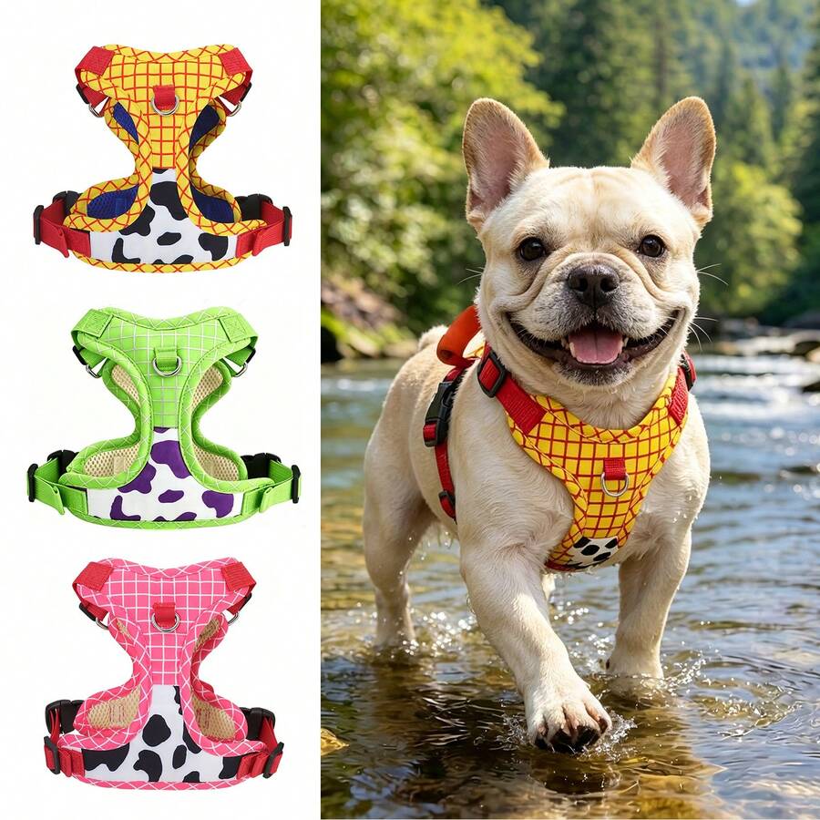 Dog Harness Harness For Small Dogs No Pull Dog Vest Harness For Small Dog With Soft Padded Handle For Outdoor Training - Multicolor - View 1