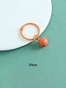 10/20 piezas anillos de llavero de campana de aleación de zinc esmaltada de colores, estilo Ins, anillos de llavero divididos, accesorios para hacer colgantes de manualidades con cuentas Perler, dijes para bolsos - Llavero con forma de campana pintada - Ver 18