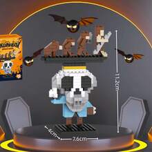 Micro-Particle Mini Halloween Theme Building Blocks Series, DIY Educational Handmade Gift. ABS Material, Building Block Toy Set, Halloween Party Gift, Christmas Gift. - Multicolor - View 10