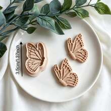 Sun & Moon, Butterfly, Dragonfly, Bird Shaped Clay Cutter Set, Polymer Clay Jewelry Making, Soft Clay Earring Molds, For Earrings, Brooches, Pendants, Pottery Molds, High Precision Soft Clay Cutting Molds - Apricot - View 3