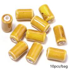 10pcs Ceramic Long Tube Beads, Bohemian Style, For DIY Jewelry Making, Necklaces, Bracelets, Beading, Home Decoration, Classroom DIY Craft Supplies - Long Tube Porcelain Beads - View 14
