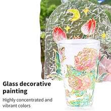 24 Colors/1 Color - 3D Outline Pen, Candle Paint Pen - Hand-Drawn DIY 3D Window Painting, Glue Painting, Graffiti Candle Oil Paint Pen - Suitable For Candles, Glass, Fabric - 10ml - View 5
