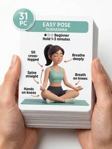 Beginner Easy Workout Cards - Easy-To-Follow Exercise Cards, Low-Intensity Workout | Easy Fitness Flashcards Beginner Fat Loss Strength Training Reference Cards, Full Body Muscle Group Exercise Illustrated, Suitable For Inexperienced Beginners - 31 Sports Flashcards 2 - View 7