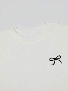 Ladies Y2K Geometric Pattern Short Sleeve Shirt T Shirt - 白色 - 查看 3
