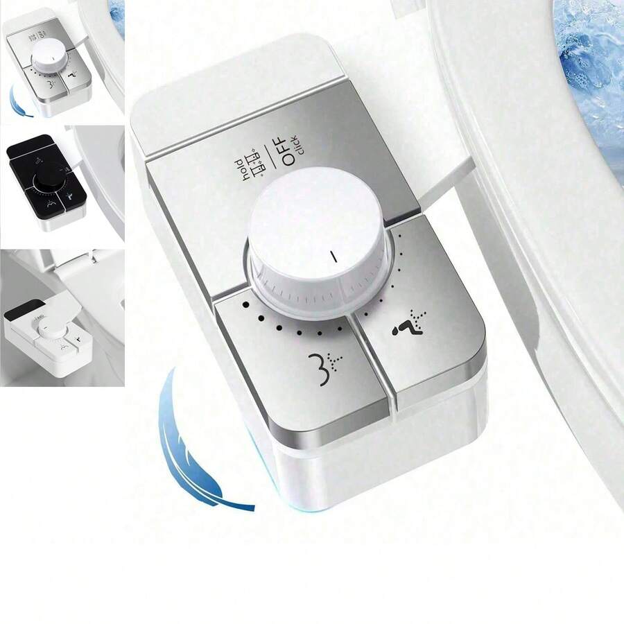 Toilet Bidet Attachment Ultra-Thin Non-Electric Adjustable Water Pressure Self-Cleaning Nozzle Control Rear Wash And Feminine Care Easy Installation - A - View 1