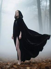 1 buah Jubah Beludru, Cocok untuk Pesta Kostum, Malaikat Maut, Penyihir, Hantu, Setan, Perlengkapan Cosplay - MultiWarna - View 1