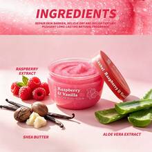 danche Eksfoliator Tubuh Pencerah, Lulur Gula & Garam Vanila Raspberry, Perawatan Pelembap & Bernutrisi untuk Kulit Kasar & Bergelombang, Aroma Spa Mewah untuk Kulit Halus dan Bercahaya - Merah mawar - View 2