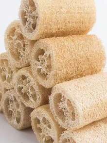 Natural Loofah Body Exfoliating Sponge, Organic Bath Brush, Suitable For Kitchen, Bathroom, Spa And Restaurant, Suitable For Sensitive Skin, Spa Essential, Kitchen Cleaning Sponge, Fragrance-Free, Bath Sponge And Bathroom Accessories - Quantity - View 9