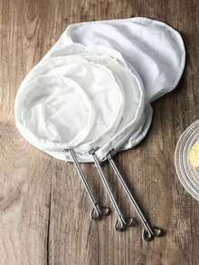 1pc Reusable Fabric Mesh Filter Bag, Suitable For Soy Milk, Herbal Tea, Cold Brew Coffee Filtration, Kitchen Utensil - A - View 1