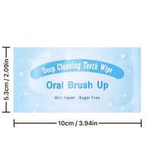 25pcs Mint Tooth Cleaning Surface Brush, Finger Sleeve, Tooth Cleaning Cloth, Cleaning Cloth, Finger Sleeve, Designed For Easy Use And Portability, Suitable For Use After Dining Out To Avoid Embarrassment Of Food Residue On Teeth - Cleaning Brush - View 2