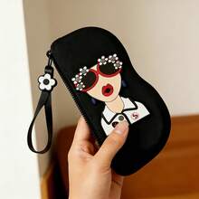 1pc Fashion Portable Eyeglasses Storage Pouch, Hanging Hook Anti-Lost Glasses Case, Lightweight Practical Daily Commute Travel Eyewear Organizer, Universal Glasses Accessory - Multicolor - View 16