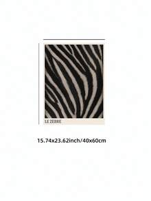 1pc Frameless Zebra Stripe Wall Art Poster Modern Black White Animal Print Decor Aesthetic Apartment Living Room Bedroom Back To School Funky Posters Dorm Essentials - Zebra Stripes - View 13