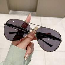 2026 New Classic Double Bridge Aviator Sunglasses For Men And Women, Metal Frame UV400 Anti-UV Driving Sunglasses, 8 Colors - C2 - View 7