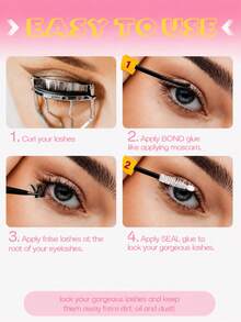 Mavphnee 2-In-1 Cluster False Eyelash Glue, Long-Lasting Strong Waterproof Adhesive For DIY Eyelash Extensions - Mustard Yellow - View 7