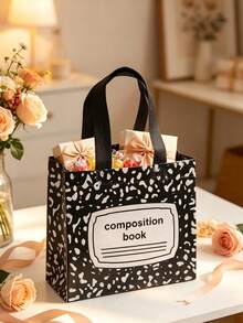 12/6/1pc Party Gift Bags, Non-Woven Fabric Material, School Theme Tote Bags, Stationery Pattern Tote Bags, Printed Gift Bags, Non-Woven Fabric Gift Bags, Foldable Shopping Bags, Suitable For Celebrations And Birthday Parties, Back To School Gifts, Club Shopping Bags, Theme Party Packaging Supplies, Party Packaging Supplies, Student Classmate Teacher Gifts - Foldable Shopping Bags And Party Bags, Waterproof, With Handles, Reinforced Bottom - Back-to-school Bags - View 8
