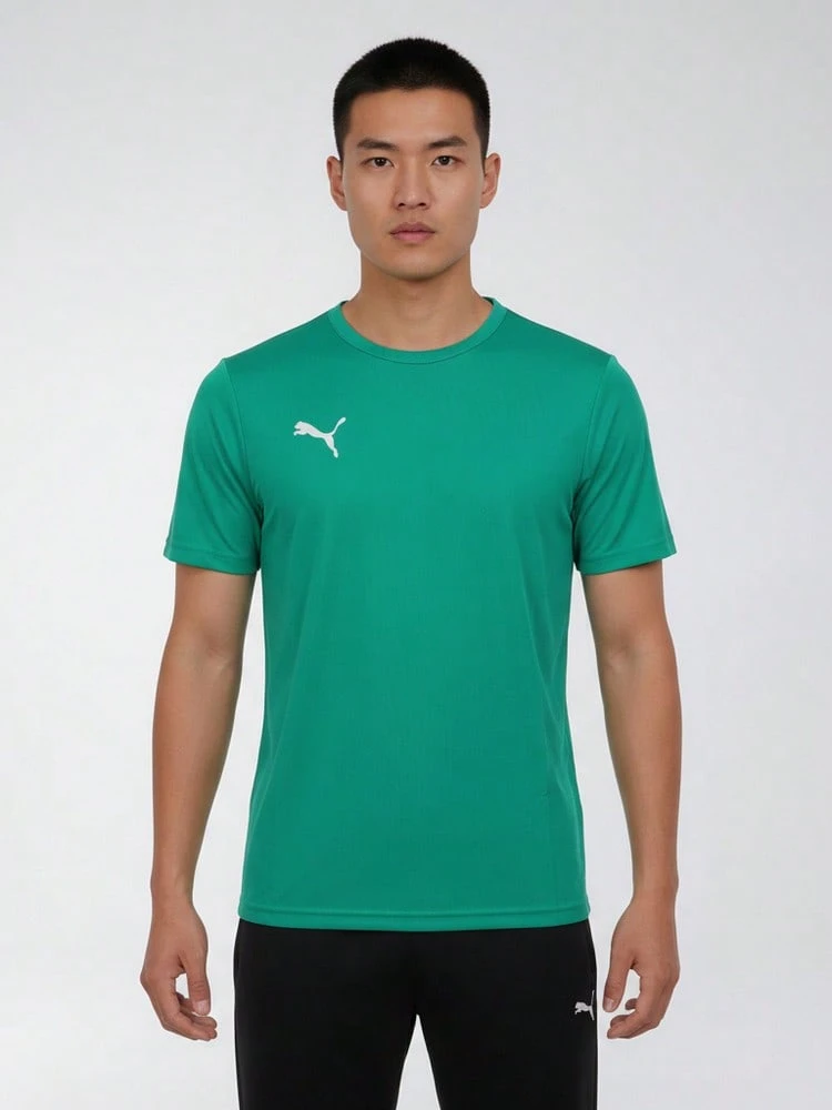 Puma Men's Soccer Other Series Short Sleeve T-Shirt Woven Collarless Short T 70613205 - Green - View 1
