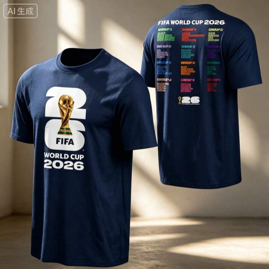FIFA World Cup 2026 ™     World Cup Bracket Tee - Unisex - 藏蓝色 - 查看 1