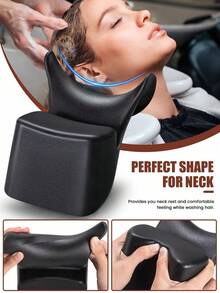 Hair Salon Shampoo Neck Cushion, Hair Washing Bed Pad, Silicone Neck Collar Mat For Water Rinsing - Black - View 1